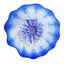 Hand Bowls Glass Blue and White Murano Art Glass Wall Decor Plate D12inches