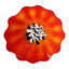 Hand Bowls Glass Deep Orange Murano Art Glass Wall Decor Plate D12inches