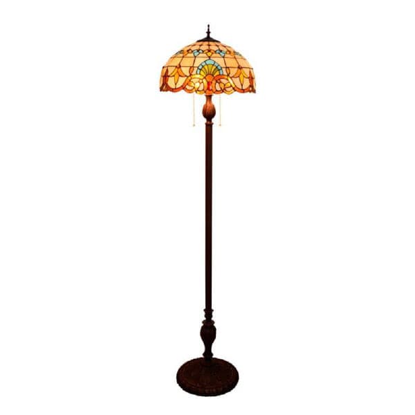 Vintage bronze floor lamp for cozy living room reading nook