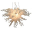 Chihly Style Blown Glass Chandelier - Minimalist Pure White Art Glass Pendant Hanging Light