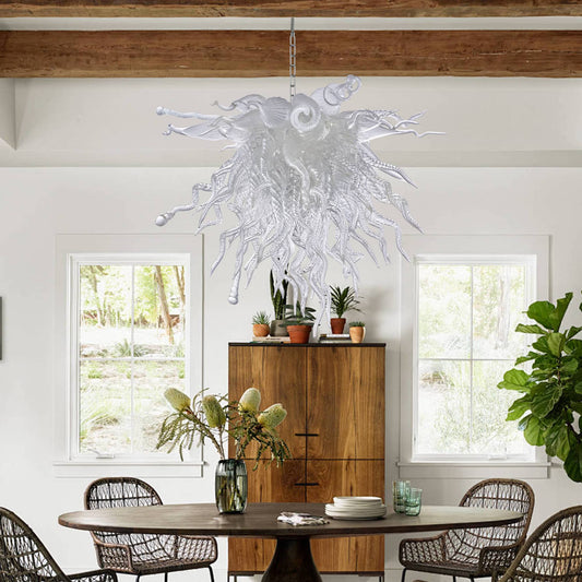 Murano Glass Blown Glass Chandeliers Chihuly Style Clear