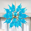 Azure Bloom Sputnik Chandelier - Modern Hand-Blown Blue Onion-Shaped Glass - BeyPan