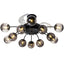Black Smoke Glass 12-Light Retractable Ceiling Fan with Remote - BeyPan