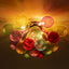 Blown Glass Bubbles Chandelier Semi-Flush Mounted Colorful Ribbed Glass - BeyPan