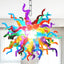 Chihly Style Multicolor Hand Blown Glass Chandelier | Rainbow Starburst Art Lighting - BeyPan