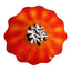 Hand Bowls Glass Deep Orange Murano Art Glass Wall Decor Plate D12inches - BeyPan