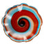 Hand Bowls Glass Red Cyan Blue Kaleidoscope Murano Art Glass Wall Decor Plate D12inches - BeyPan