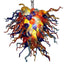 Kaleidoscope Multicolor Chihuly Style Blown Glass Chandelier – Murano Style Art Lighting - BeyPan