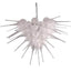 Modern Blown Glass Chandelier Frosted White Alabaster Spike - BeyPan