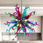 Modern Sputnik Hand-Blown Glass Chandelier - Vibrant Multi-Color - BeyPan