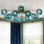 Modern Teal Glass Bubble Globe Semi-Flush Mount Ceiling Light Fixture - BeyPan