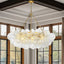 Ring Loop Bubbles Chandelier Swirled Texture Clear Globe D40"*H26" - BeyPan