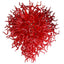 Scarlet Flame Artisan Glass Chandelier - Bold Ruby Red - BeyPan