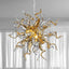 Sputnik Shape Blown Glass Chandelier Electroplating Golden And Silver D26Inch - BeyPan