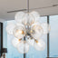 Sputnik Shape Bubbles Chandelier Clear Swirl Ribbed Texture - BeyPan