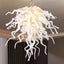 Winter Brilliance Murano Style Glass Chandelier - Modern Hand-Blown White - BeyPan