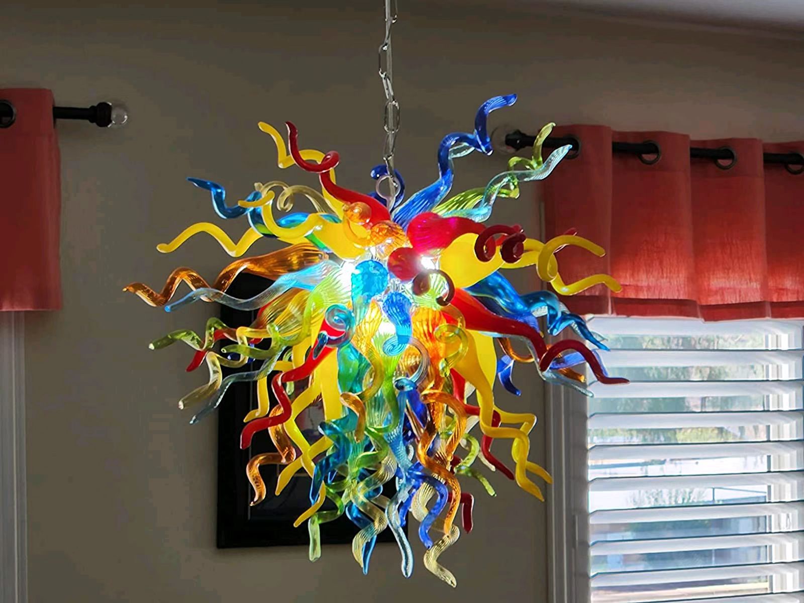 Introduction of our Chihuly style blown glass chandeliers