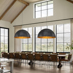 Oversized Metal Dome Pendant Light