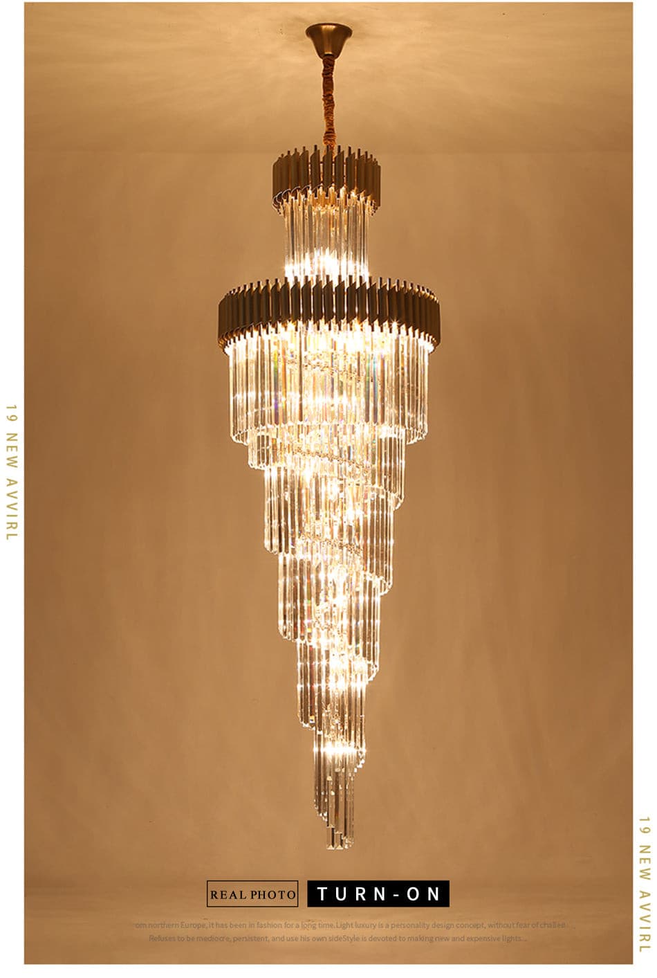 Luxury Modern Chandelier Large Size Crystal Pendants For Living Room Hotel Lobby LRLR0072