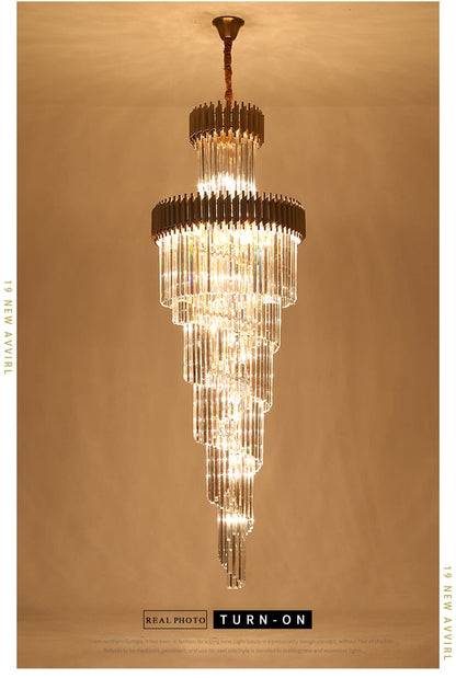 Luxury Modern Chandelier Large Size Crystal Pendants For Living Room Hotel Lobby LRLR0072