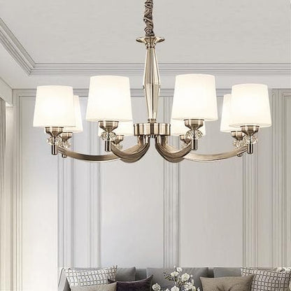 Modern chandelier Nordic Style Silver Iron Frosted Glass Lighting For Living Room -Longree