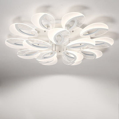 Modern Ceiling Light Flush Mount Dimmable Remote Control Flower Floral-Longree