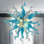 Chihly Style Blown Glass Chandelier | Luxury Heart-Shaped Blue Art Lighting
