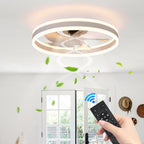 19.7 in. White Dimmable LED Downrod Mount Standard Ceiling Fan with Remote Control, 6 Adjustable Wind Speeds