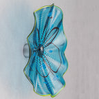 Hand Bowls Glass Blue Pattern Murano Art Glass Wall Decor Plate D12inches