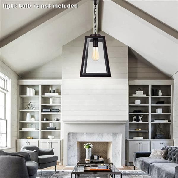 American Wrought Iron Glass Chandelier E26 Interface Black Painted Gold Painted Dining Light