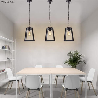 American Wrought Iron Glass Chandelier E26 Interface Black Painted Gold Painted Dining Light