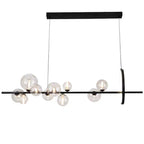 Modern Island Lights Glass Globe Shade With Circle LED
