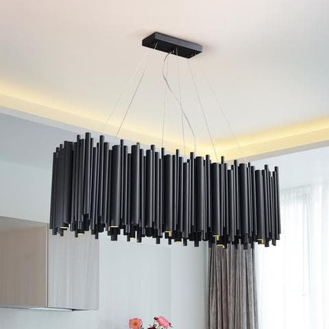 Modern Chandelier Black Stainless Steel Living Room Dining Room-Longree