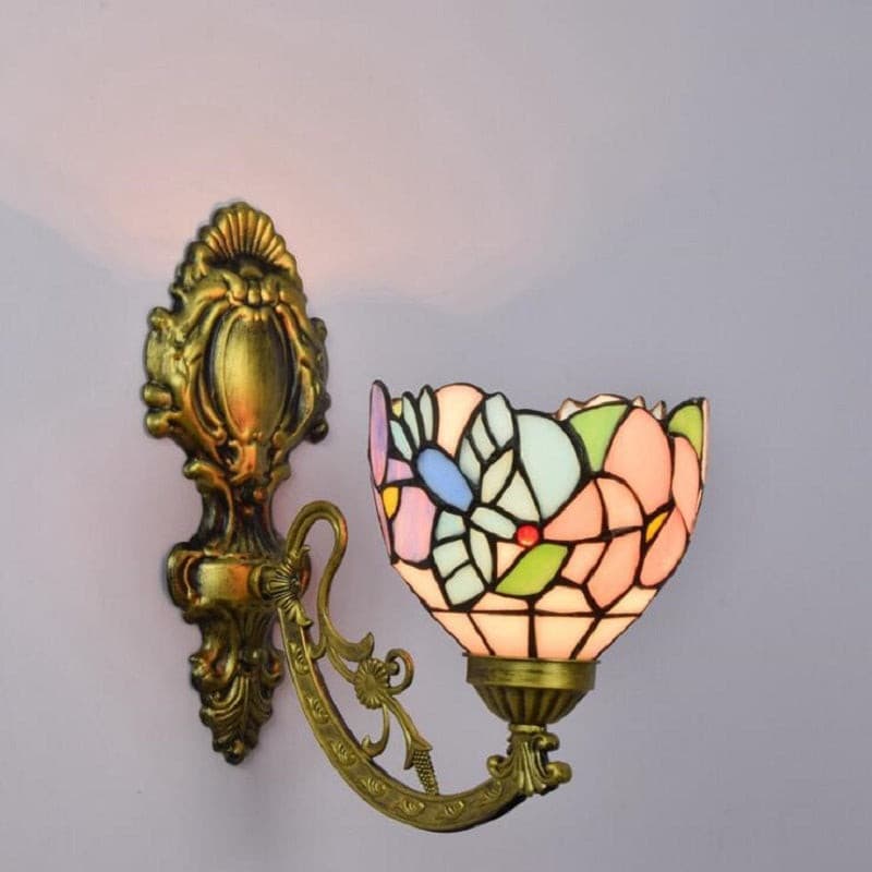 stained glass sconce light