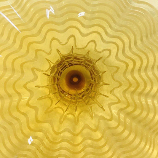 Hand Blown Murano Glass Wall Plates Yellow Color D12Inches