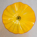 Hand Bowls Glass Beige Murano Art Glass Wall Decor Plate D12inches