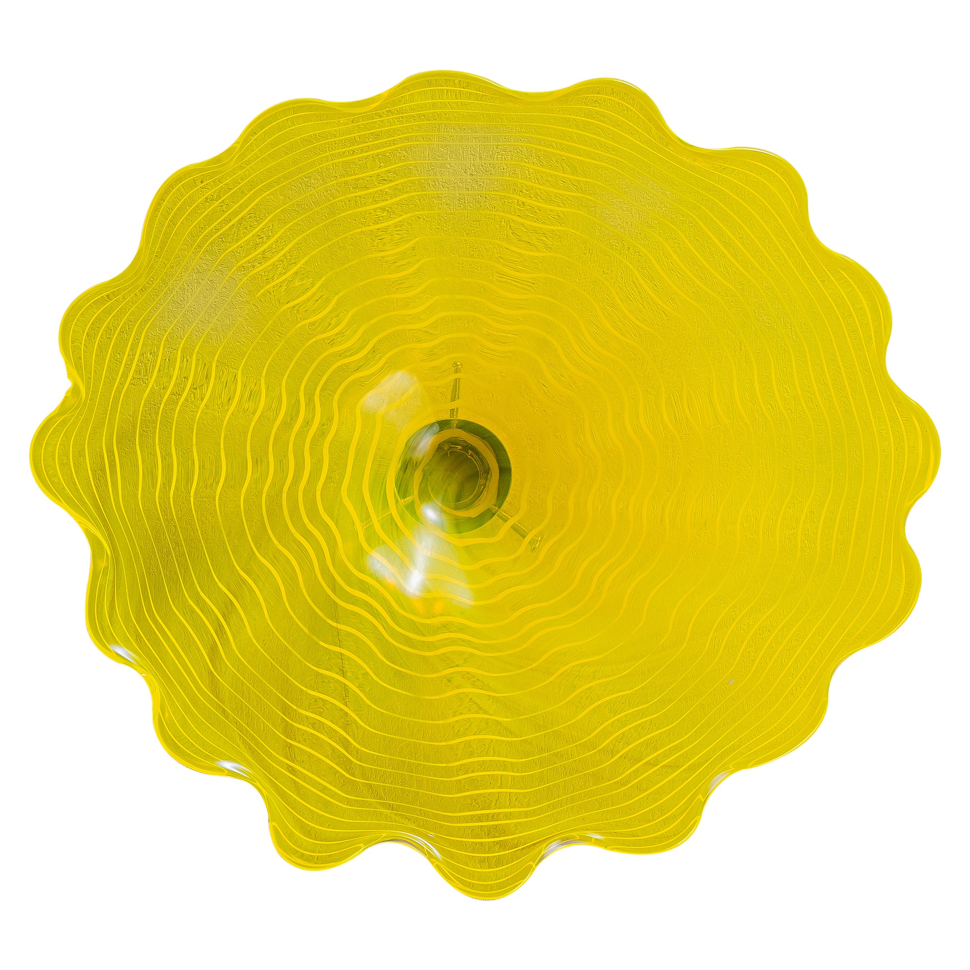 Hand Bowls Glass Yellow Murano Art Glass Wall Decor Plate D12inches