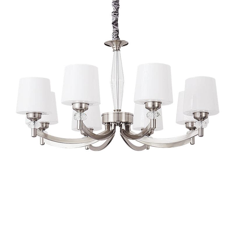 Modern chandelier Nordic Style Silver Iron Frosted Glass -Longree