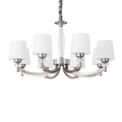 Modern chandelier Nordic Style Silver Iron Frosted Glass -Longree