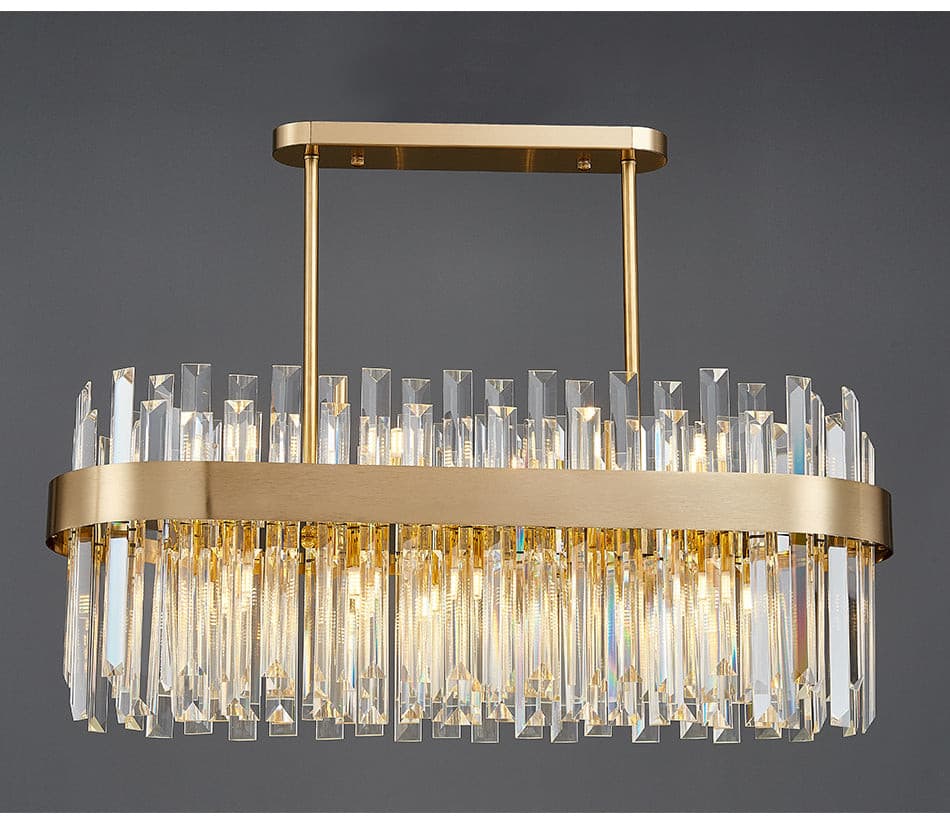 Modern Chandelier Oval Shape LED Crystal Chandelier-Longree