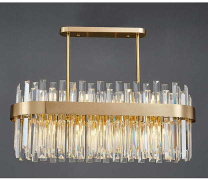 Modern Chandelier Oval Shape LED Crystal Chandelier-Longree