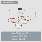 Modern Round Geometric LED Pendant lamps Chandelie