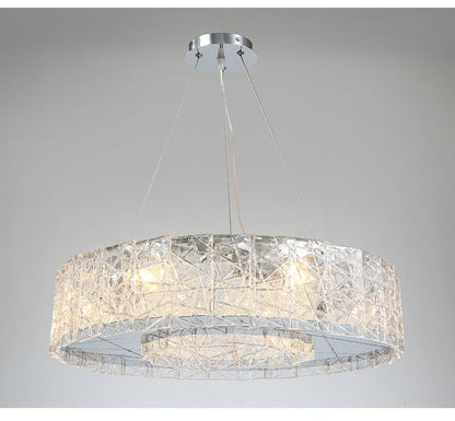 Modern Chandelier Stainless steel Clear Glass LED Bulbs For Living Room And Dining Room-Longree