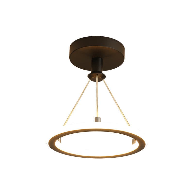 Modern Ceiling Light Round LED In Circle Flush Mount Remote Control-Longree