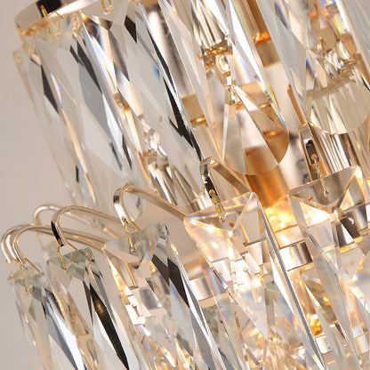 Chrome Iron Crystal Pendants Multi Layers Wall Fitting