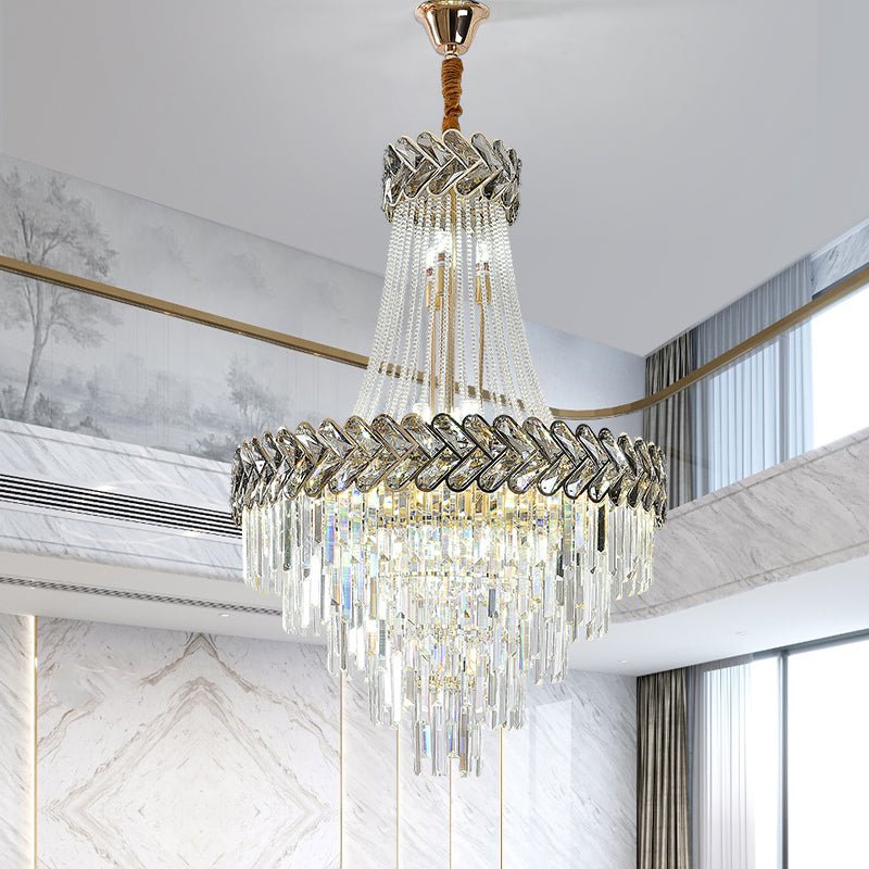 Modern Chandelier Crystal Large Size Pendants Lighting Fixture