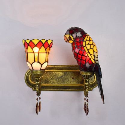 Stained glass sconce light