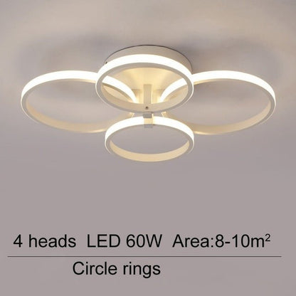 Modern Geometric Led Flush Mount Dimmable Chandelier 