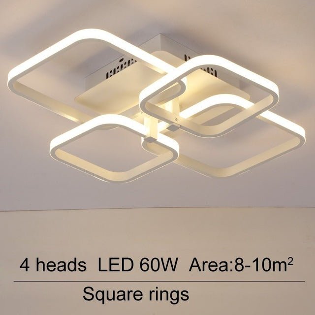 Modern Geometric Led Flush Mount Dimmable Chandelier 