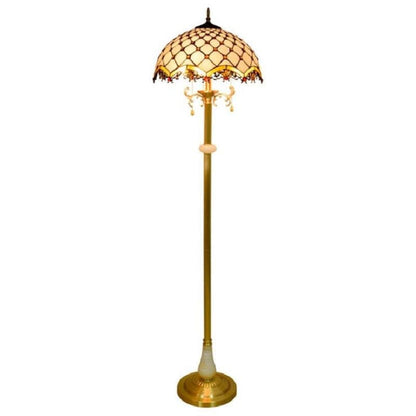 Floor Lamp Tiffany Style Stained Glass Lamp Shade Living Room Decor